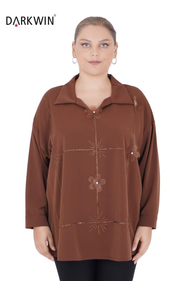 3401-7 DARKWIN BLUZ KAHVE - 1