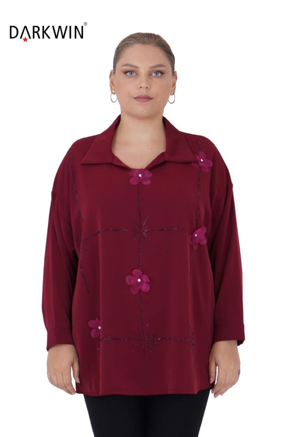 3401-8 DARKWIN BLUZ BORDO - 1