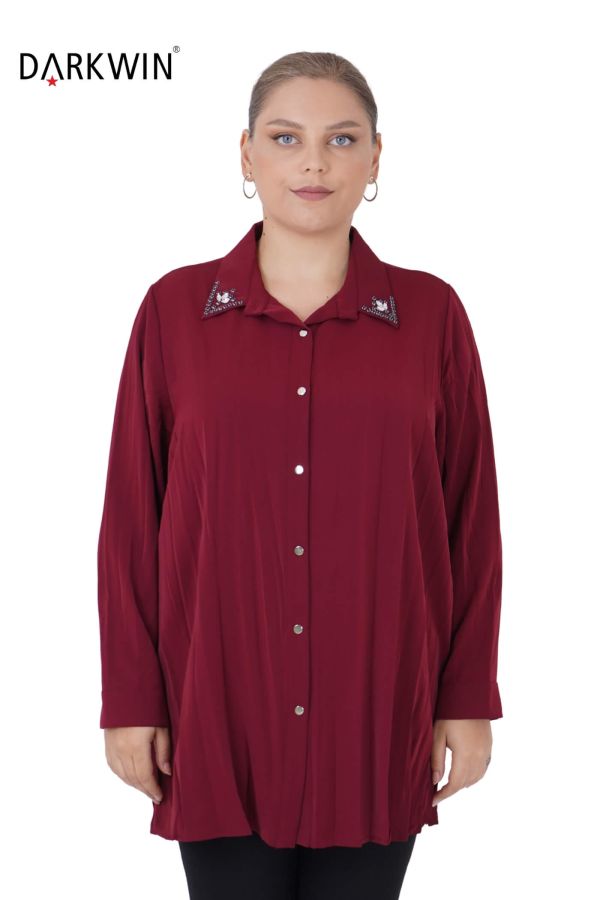 3402-8 DARKWIN GÖMLEK BORDO - 1