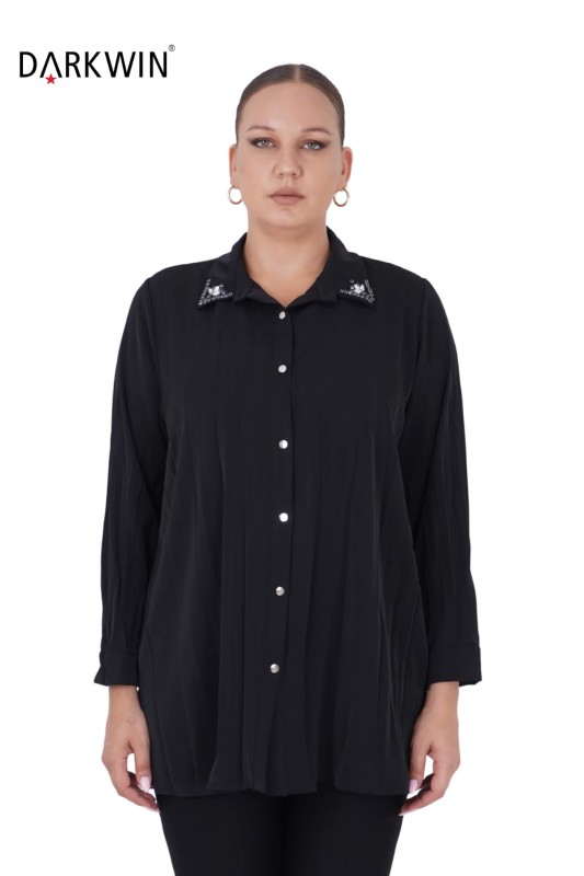 Darkwin - 3402 DARKWIN GÖMLEK SIYAH