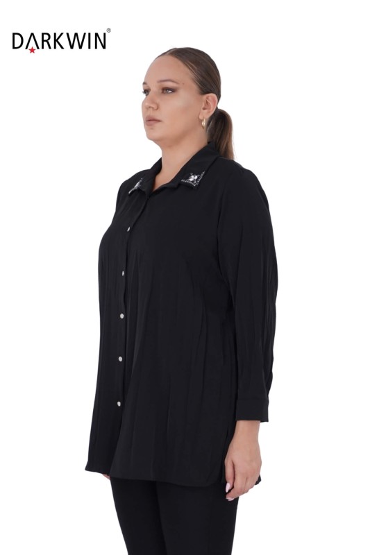 Darkwin - 3402 DARKWIN GÖMLEK SIYAH (1)