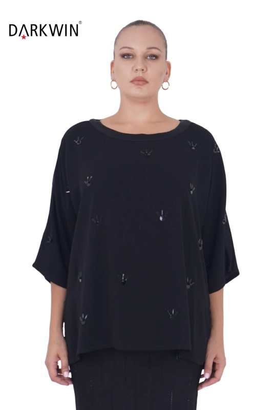 3404 DARKWIN BLUZ SIYAH - Darkwin