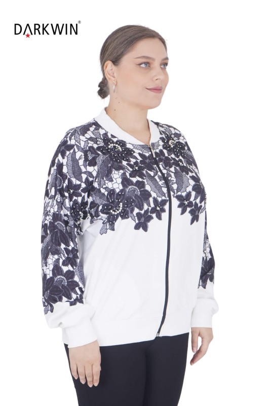 3405 LA VELINA HIRKA BEYAZ-SIYAH - Thumbnail