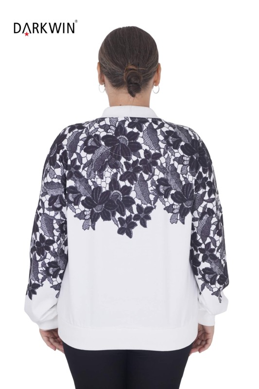 3405 LA VELINA HIRKA BEYAZ-SIYAH - Thumbnail