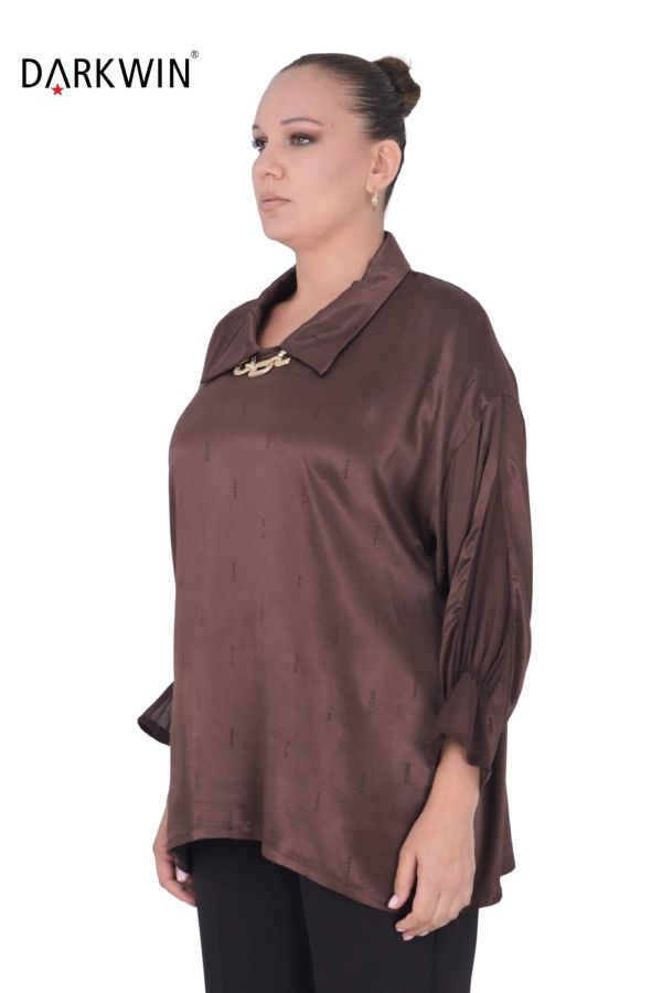 3406-7 DARKWIN BLUZ KAHVE - 3