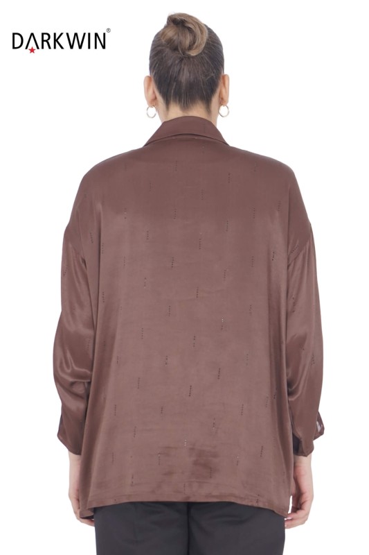 3406-7 DARKWIN BLUZ KAHVE - 4