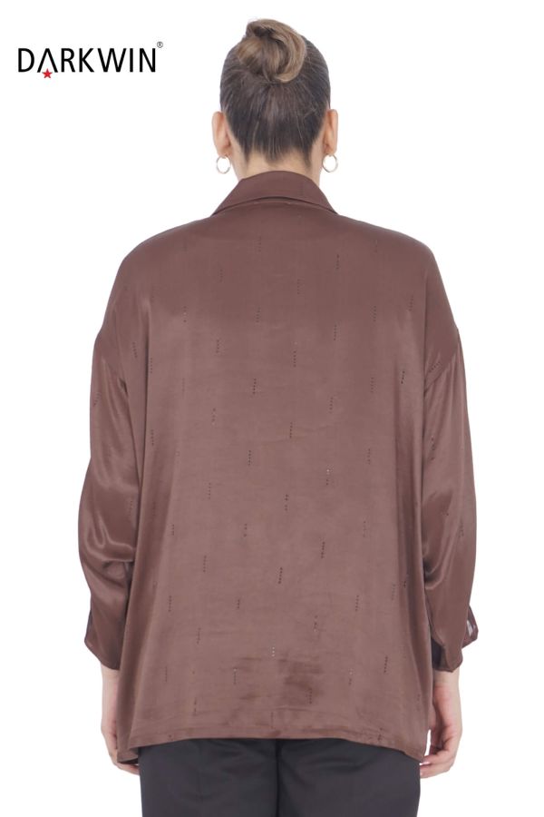3406-7 DARKWIN BLUZ KAHVE - 4