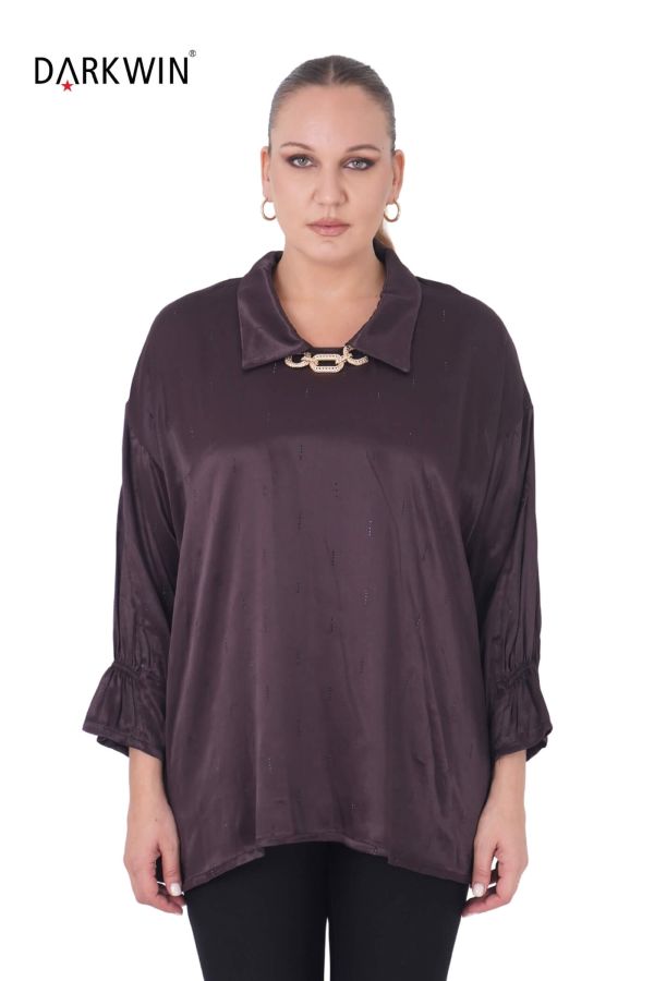 3406-7 DARKWIN BLUZ KAHVE - 1