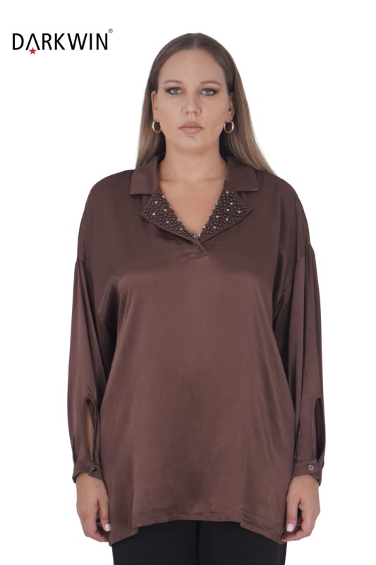 3408-7 DARKWIN BLUZ KAHVE - Darkwin (1)