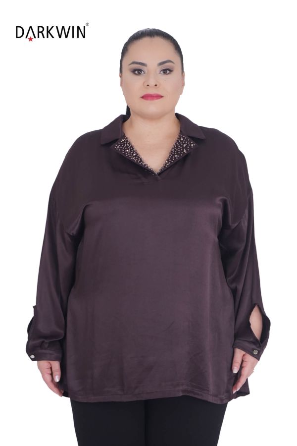 3408-7 DARKWIN BLUZ KAHVE - 1