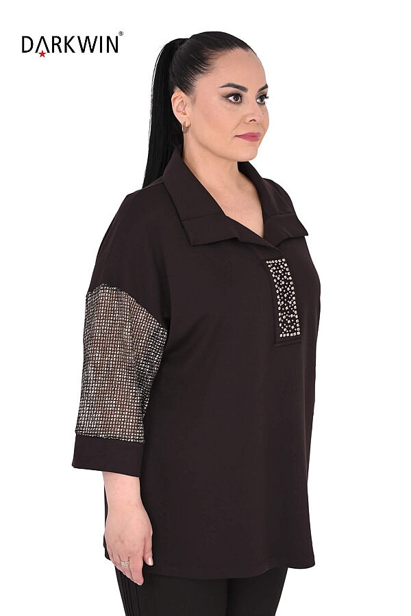 3408-7 M.LONGA BLUZ KAHVE - 2