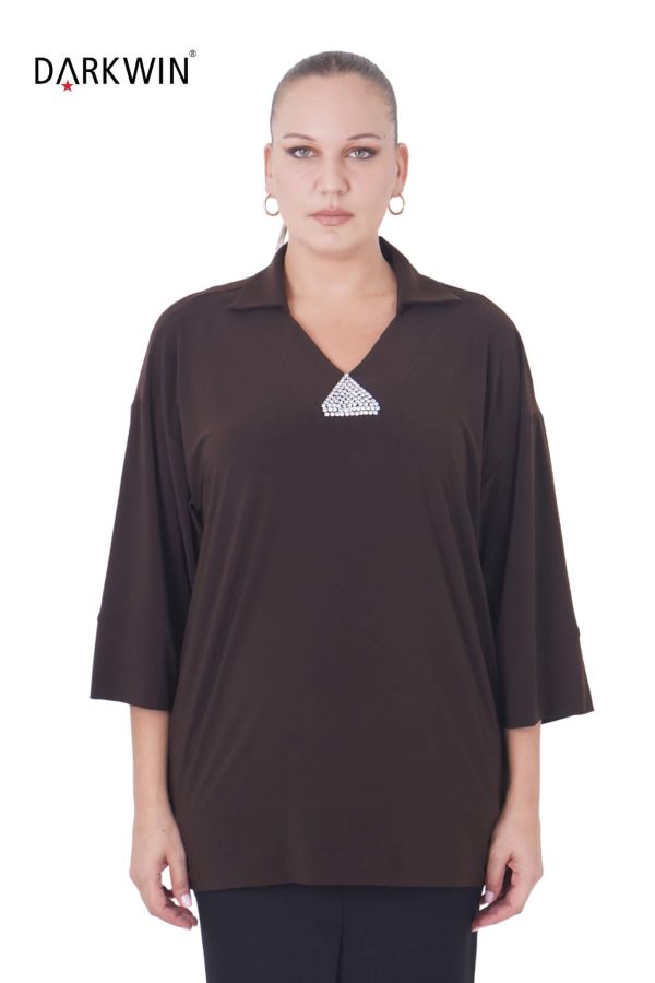 3409-7 DARKWIN BLUZ KAHVE - 1