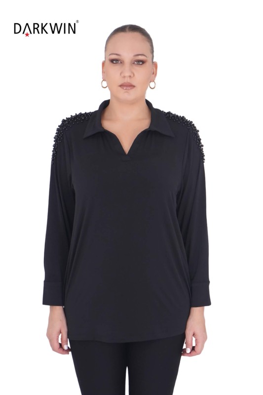 3411 DARKWIN BLUZ SIYAH - Darkwin