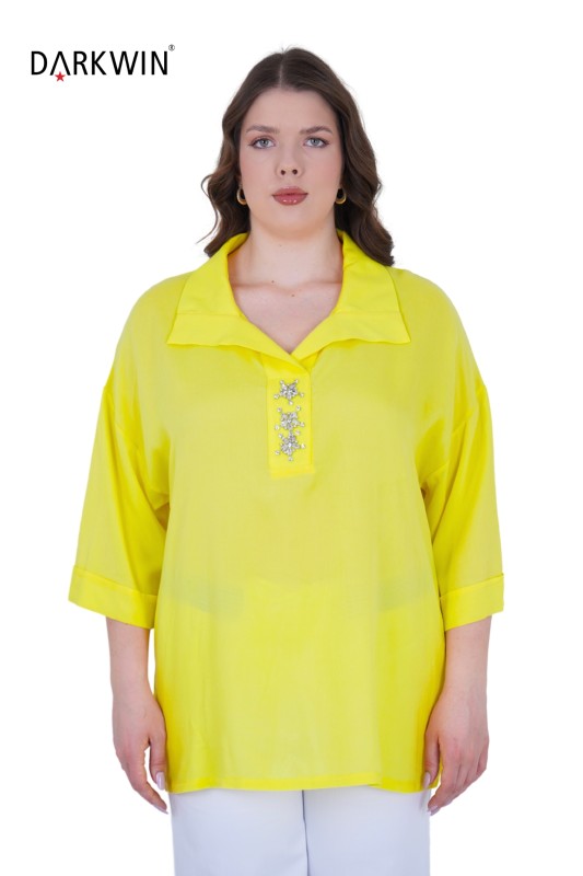 3416-6 MAYA LONGA BLUZ SARI