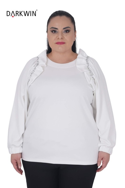 3435 LA VELINA BLUZ EKRU - LA VELINA