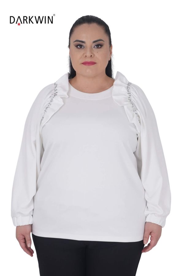 3435 LA VELINA BLUZ EKRU - 1