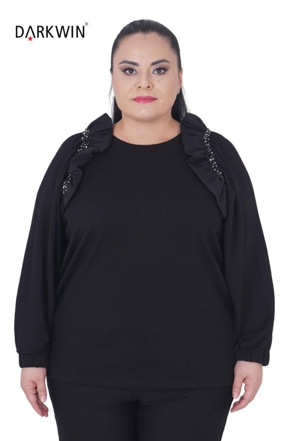 3435 LA VELINA BLUZ SIYAH - 1