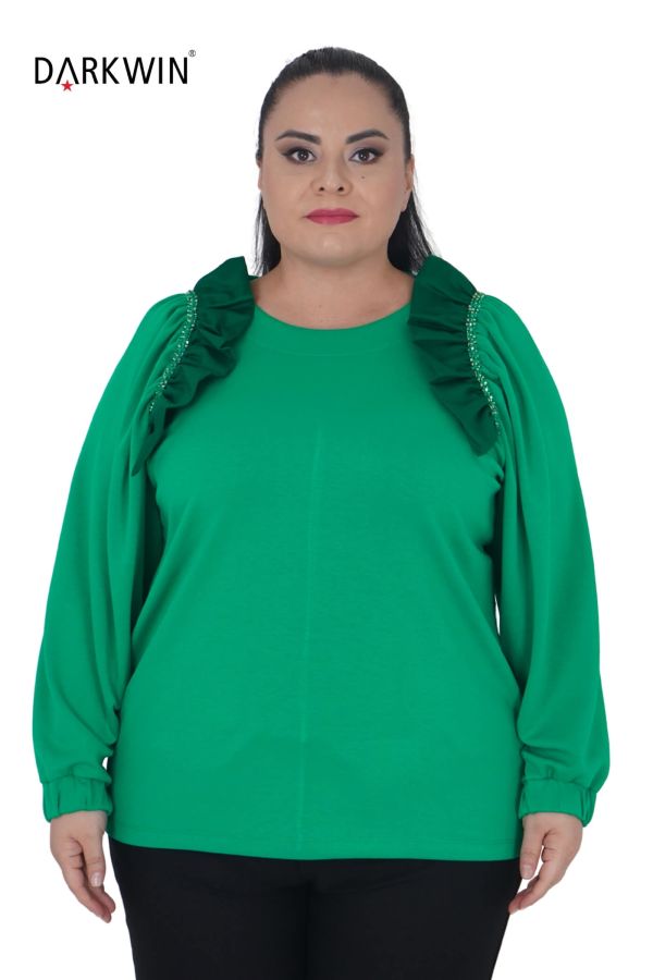 3435 LA VELINA BLUZ YESIL - 1