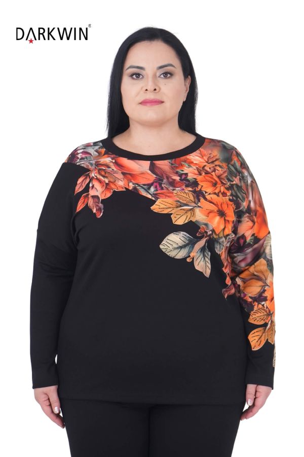 3437 LA VELINA BLUZ SIYAH - 1