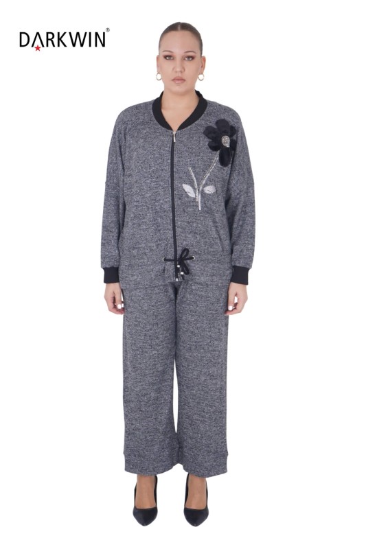 3442 LA VELINA BLUZ-PANTOLON GRI