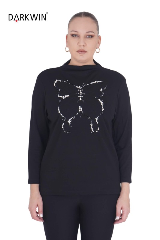 3454 LA VELINA BLUZ SIYAH - LA VELINA