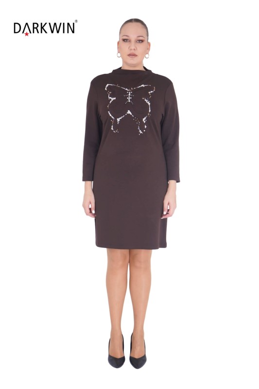 LA VELINA - 3455 LA VELINA ELBİSE KAHVE