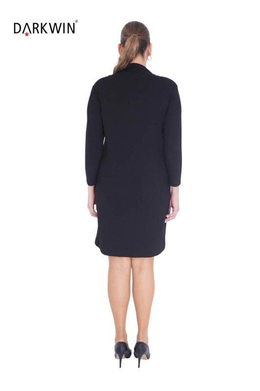 3455 LA VELINA ELBİSE SIYAH - Thumbnail