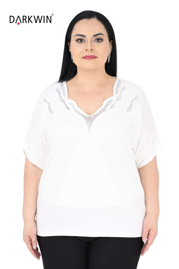 3504 LA VELINA BLUZ BEYAZ - 1