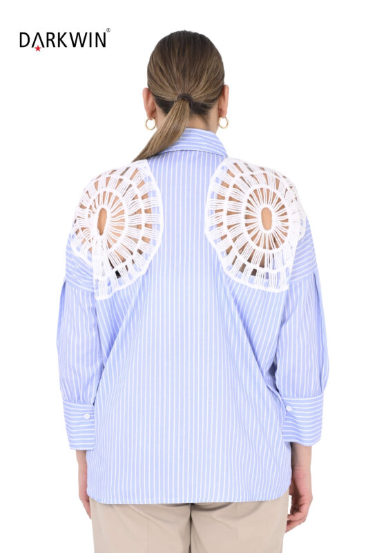 3507 LA VELINA GÖMLEK MAVI - 3