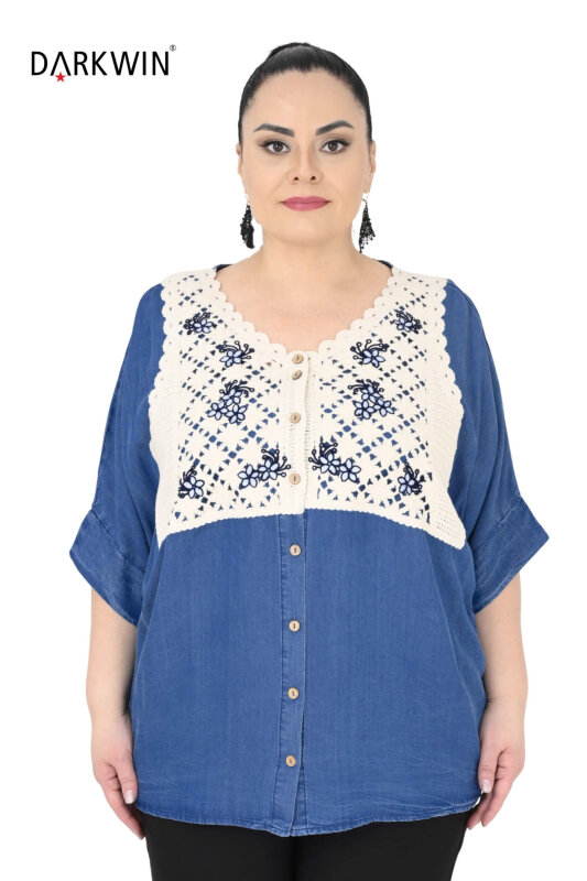 3515 LA VELINA GÖMLEK MAVI - LA VELINA