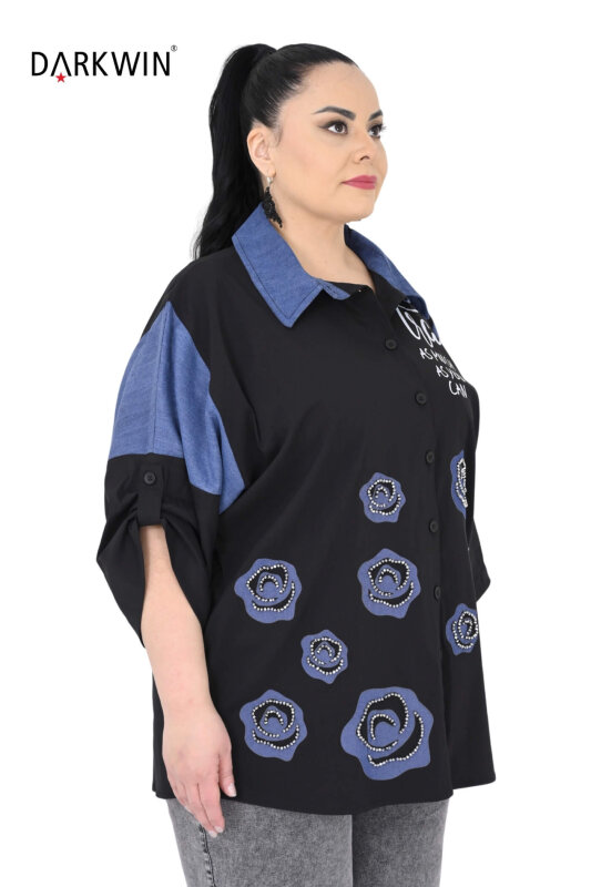 3516 LA VELINA GÖMLEK SIYAH - LA VELINA (1)