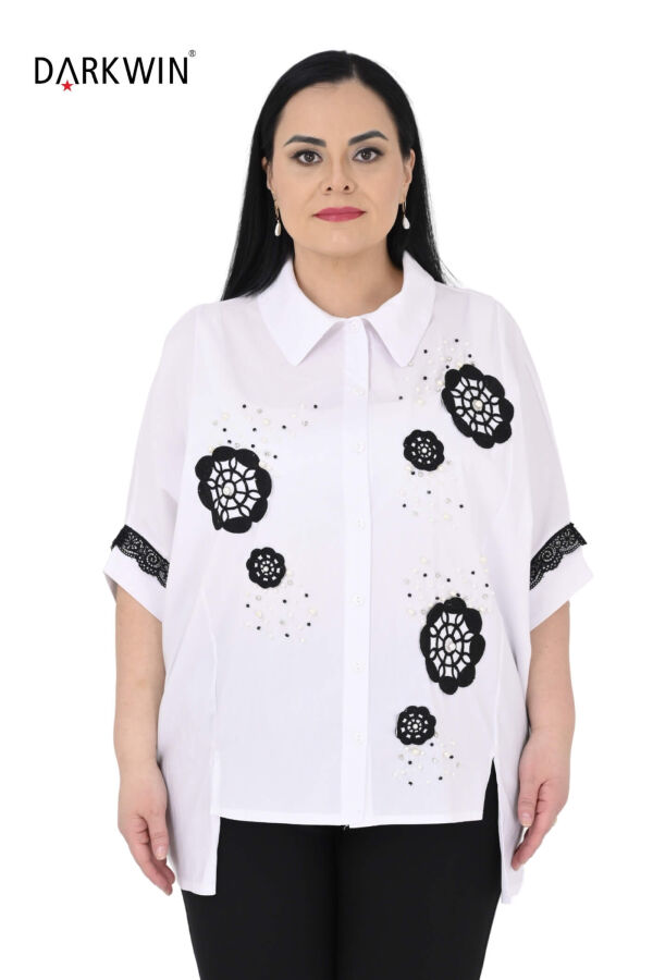 3541 LA VELINA GÖMLEK EKRU - 1