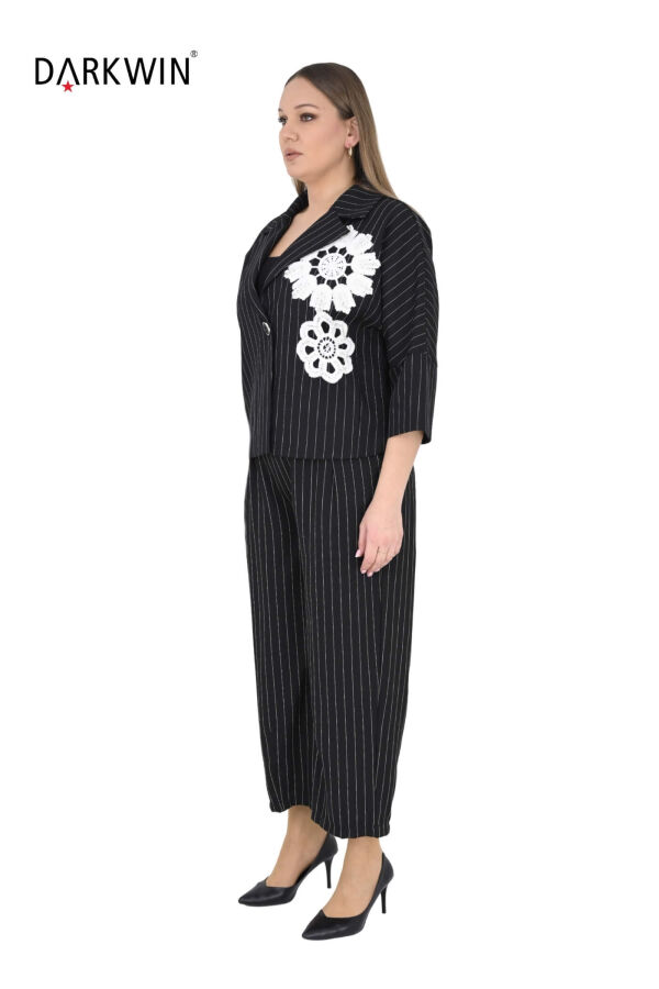 3542 LA VELINA CEKET-PANTOLON SIYAH - 2