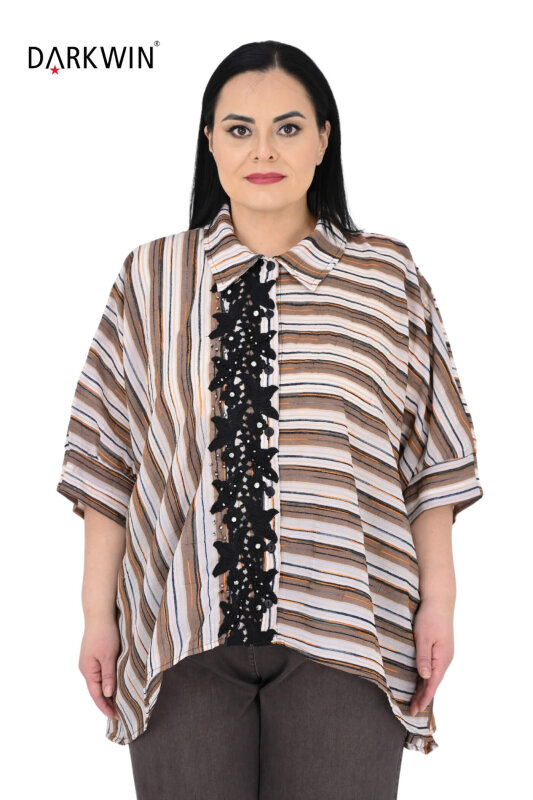 3578 LA VELINA GÖMLEK KAHVE - LA VELINA