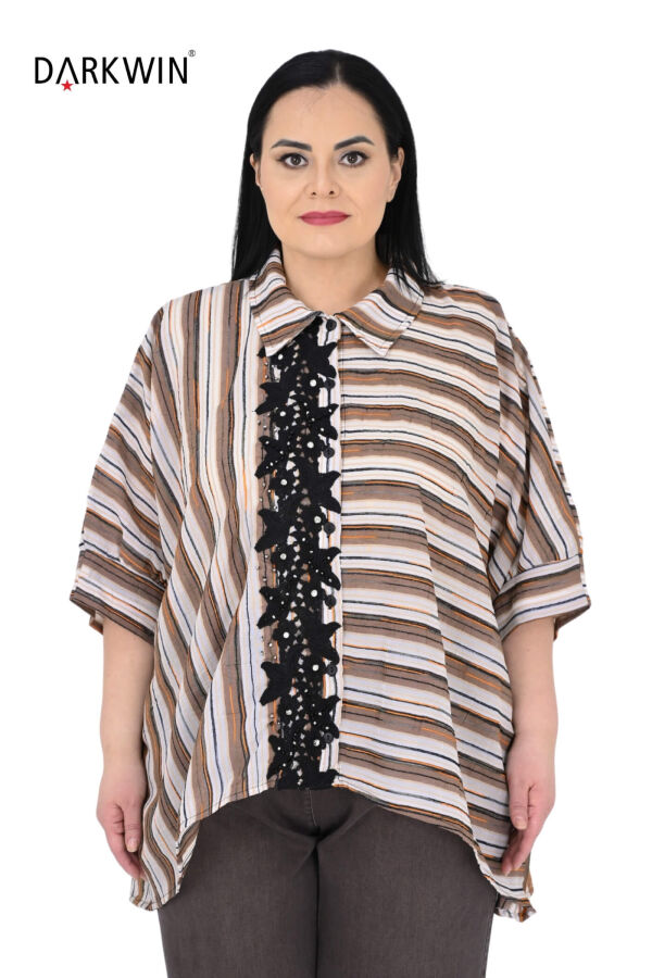 3578 LA VELINA GÖMLEK KAHVE - 1