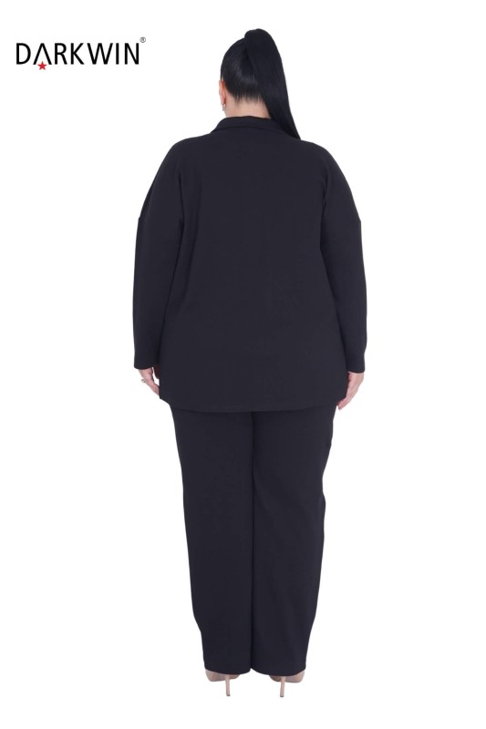 3704 DARKWIN BLUZ-PANTOLON SIYAH - Thumbnail