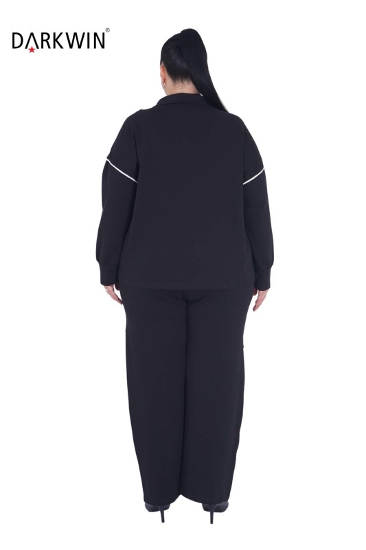 3705 DARKWIN BLUZ-PANTOLON SIYAH - Thumbnail