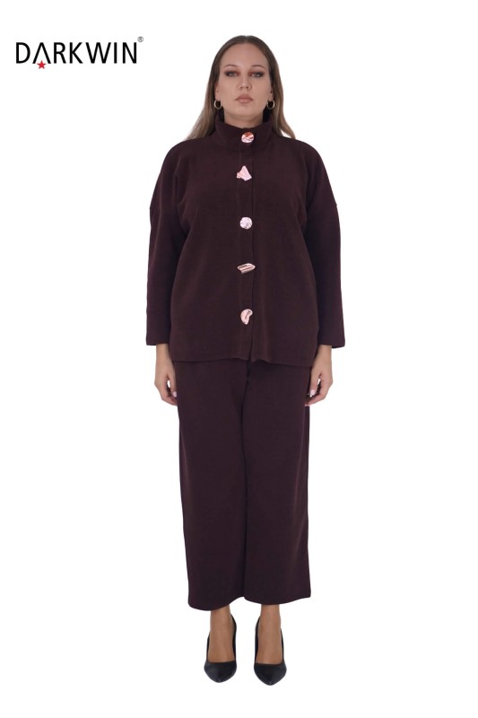 3707-7 DARKWIN CEKET-PANTOLON KAHVE - Darkwin