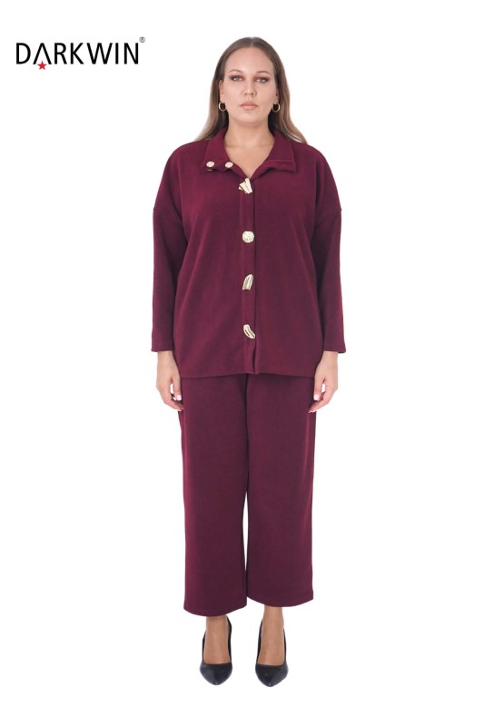 DARKWIN - 3707-8 DARKWIN CEKET-PANTOLON BORDO