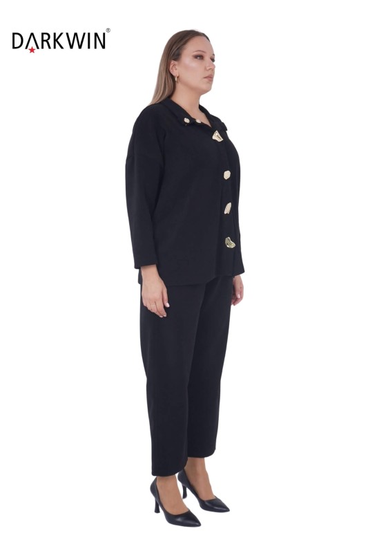 3707 DARKWIN CEKET-PANTOLON SIYAH - Thumbnail