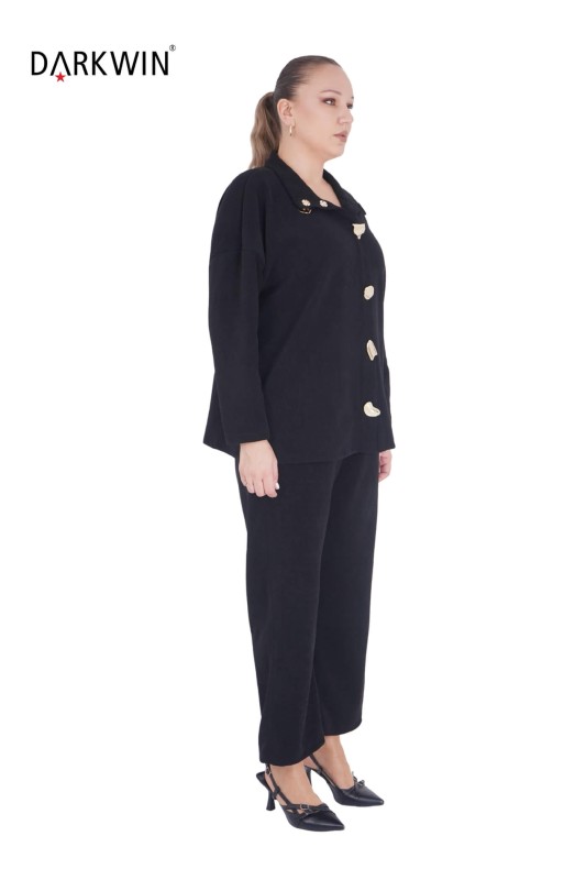 3707 DARKWIN CEKET-PANTOLON SIYAH - Thumbnail