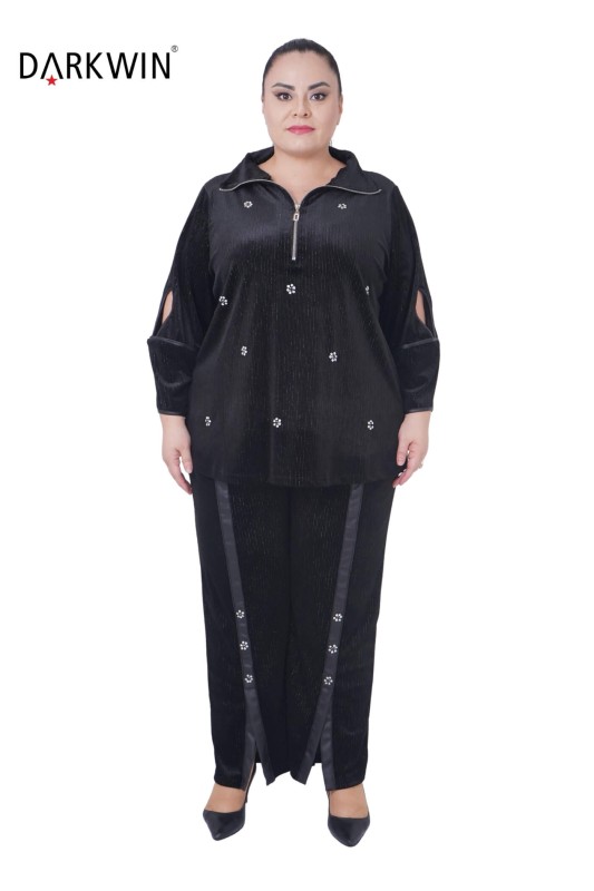 DARKWIN - 3708 DARKWIN BLUZ-PANTOLON SIYAH