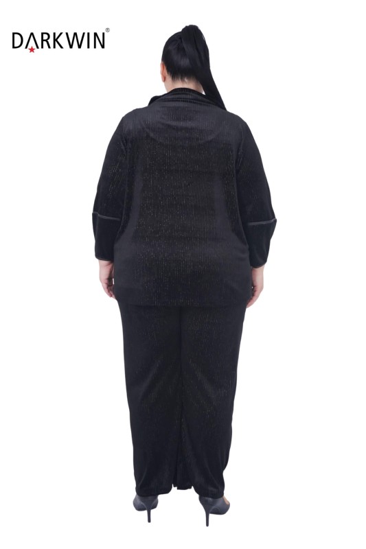 3708 DARKWIN BLUZ-PANTOLON SIYAH - Thumbnail