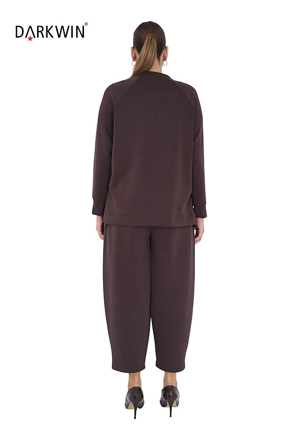 3710-7 M.LONGA BLUZ-PANTOLON KAHVE - 3