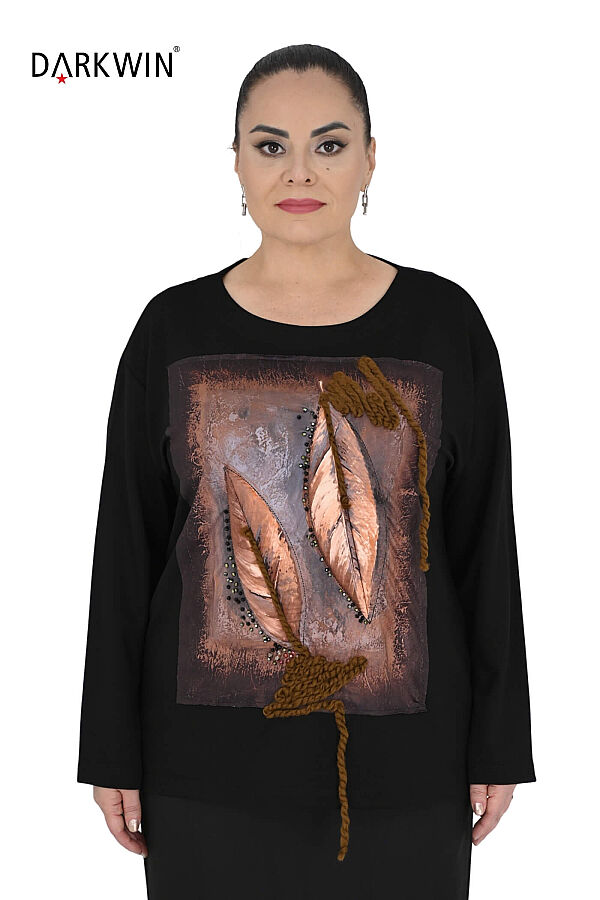 3723 LA VELINA BLUZ KAHVE - 1