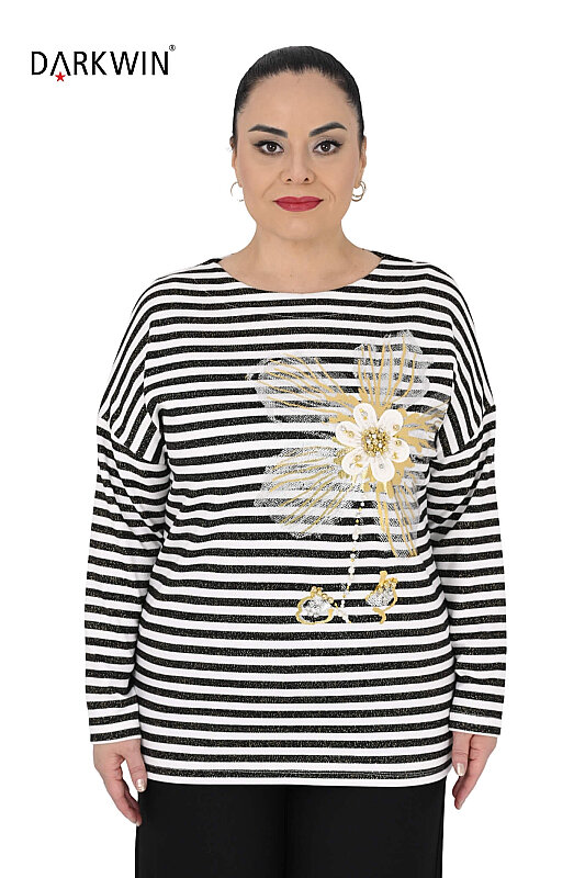 3725 LA VELINA BLUZ SIYAH - La Velina