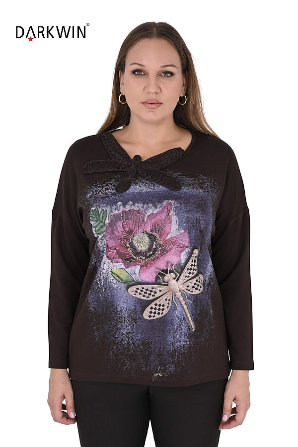 3732 LA VELINA BLUZ KAHVE - 1