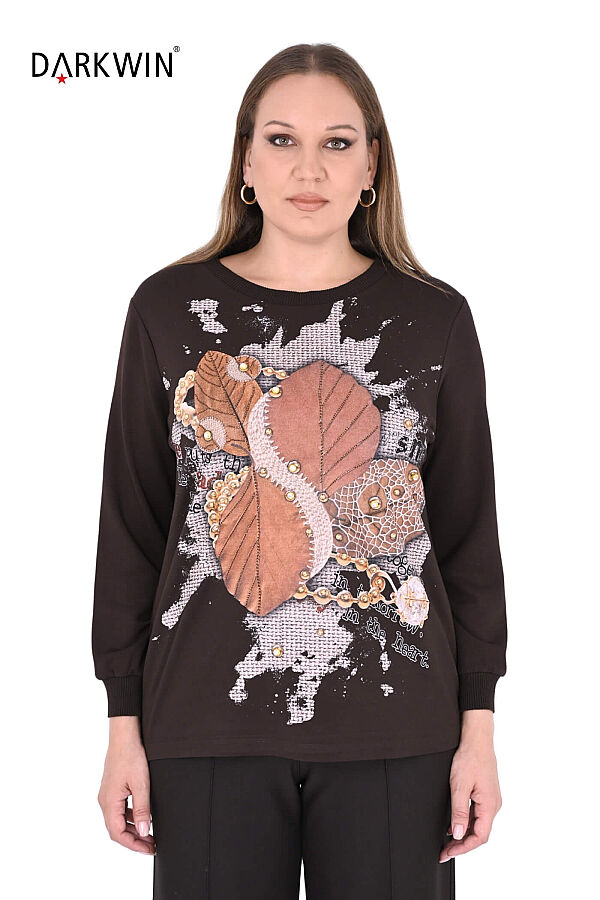 3734 LA VELINA BLUZ KAHVE - 1