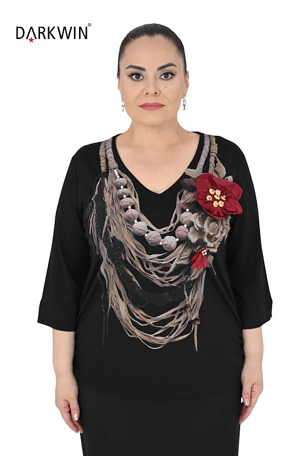 3750 LA VELINA BLUZ SIYAH - 1