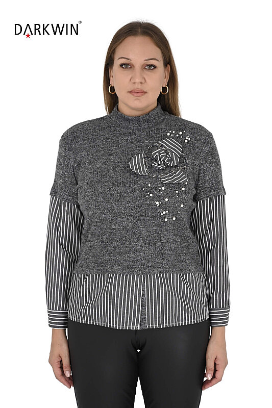 3775 LA VELINA BLUZ GRI - LA VELINA